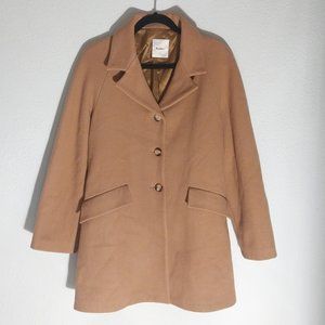 Castellani Vintage Made In Italy Camel Colored Ribbed Wool Blend Coat